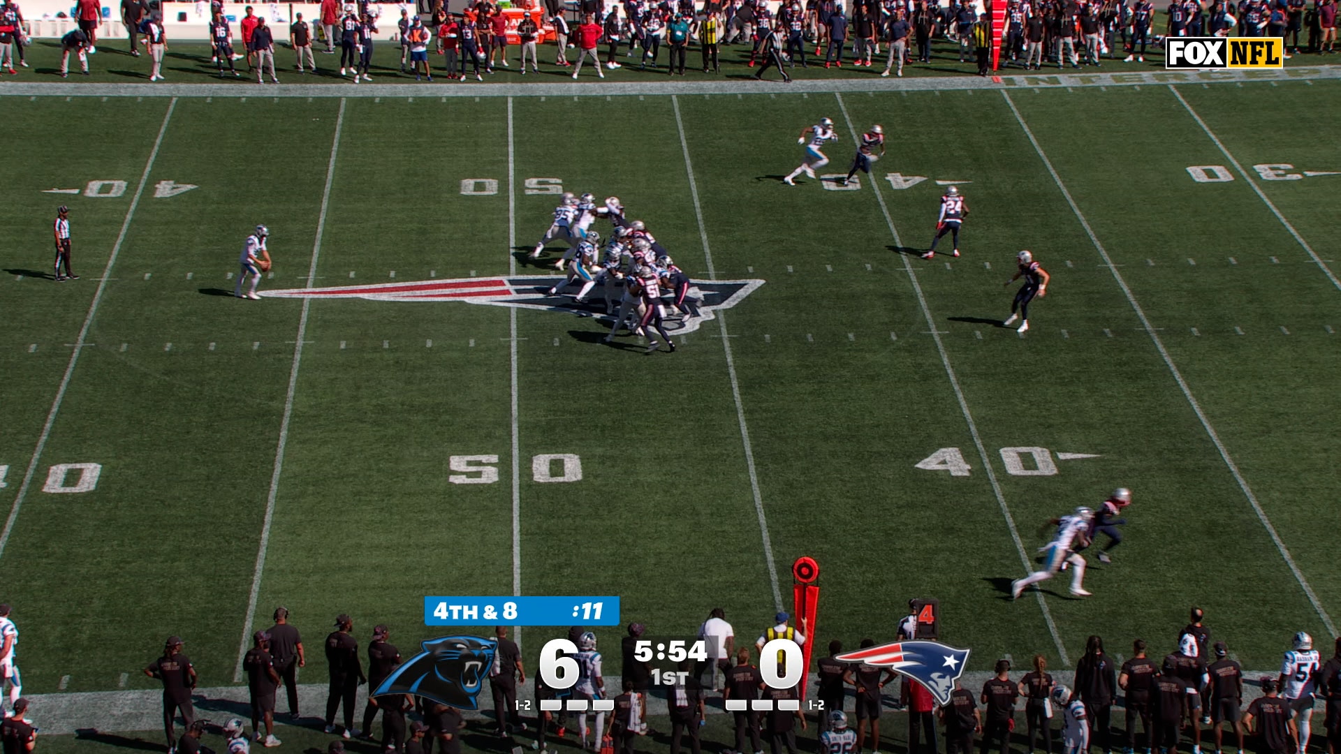Patriots’ Marcus Jones returns punt 87-yards to end zone to take lead over Panthers | NFL Highlights