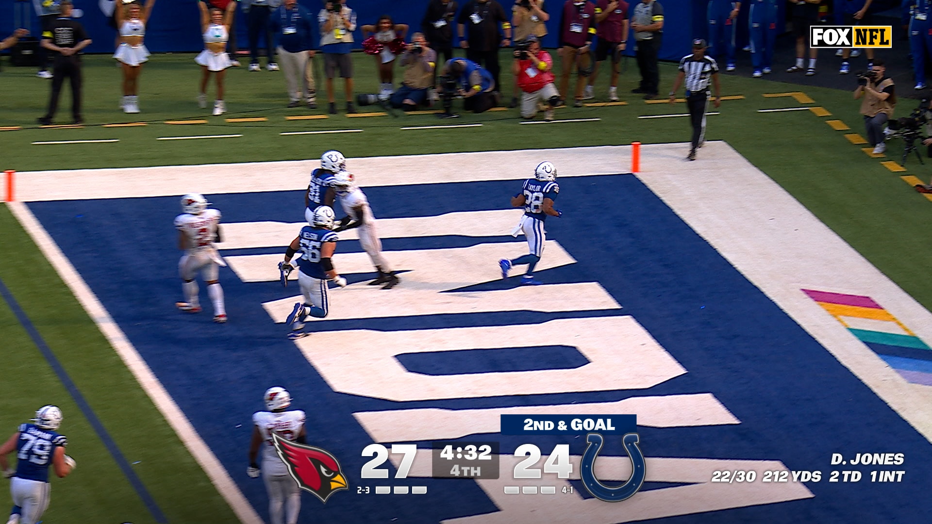 Jonathan Taylor rushes for one yard TD, giving Colts lead over Cardinals | NFL Highlights