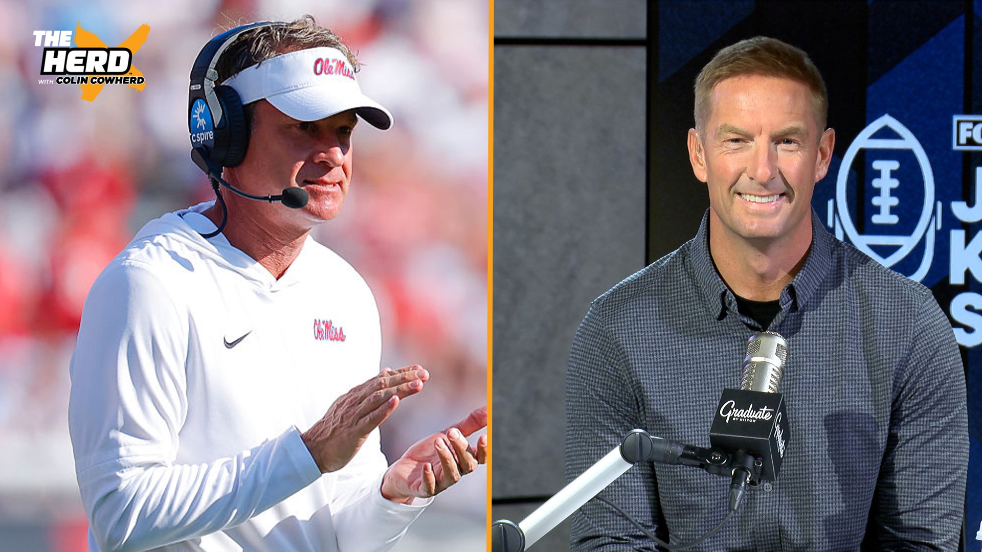 Joel Klatt predicts Lane Kiffin leaving Ole Miss for LSU, if Steve Sarkisian stays at Texas or not | The Herd