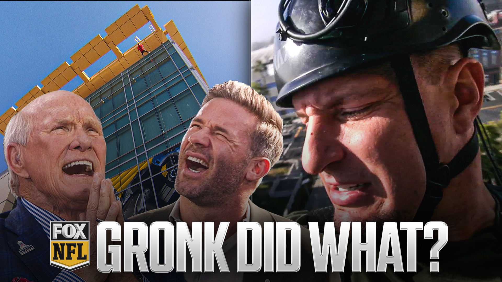 Gronk Rappels Down 5-Story Building in Wild Stunt 😱 | FOX NFL Sunday