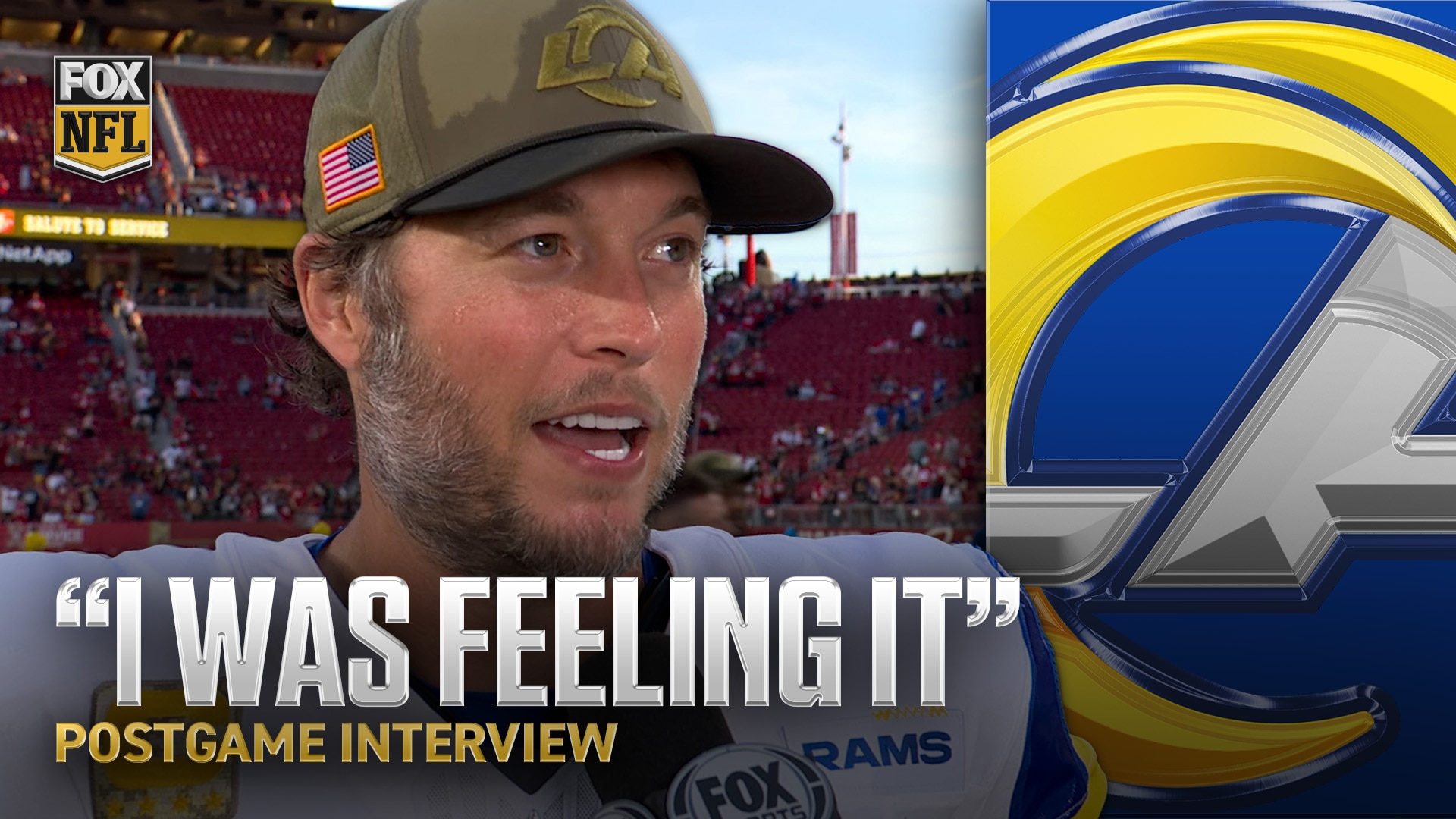  Rams' Matthew Stafford after his four-touchdown performance vs. 49ers: 'It feels good' 💪