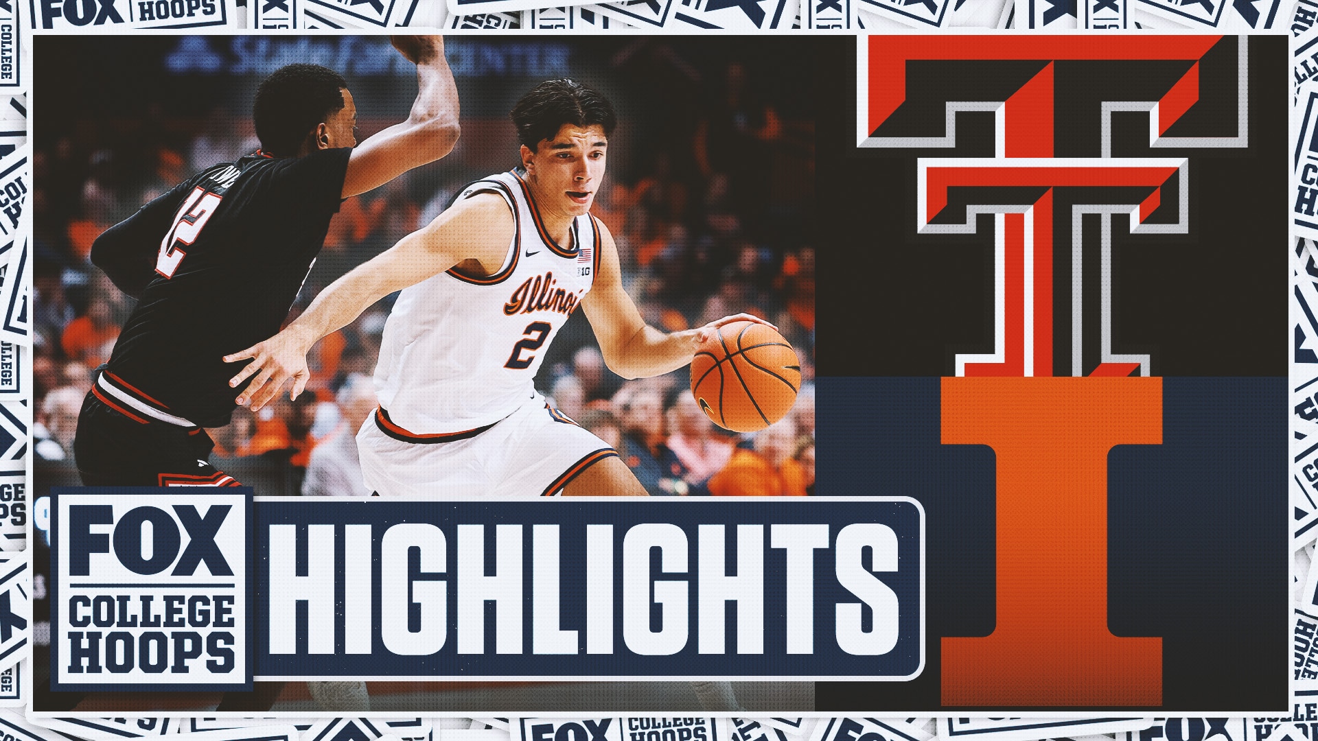 No. 11 Texas Tech Red Raiders vs. No. 14 Illinois Fighting Illini Highlights | FOX College Hoops
