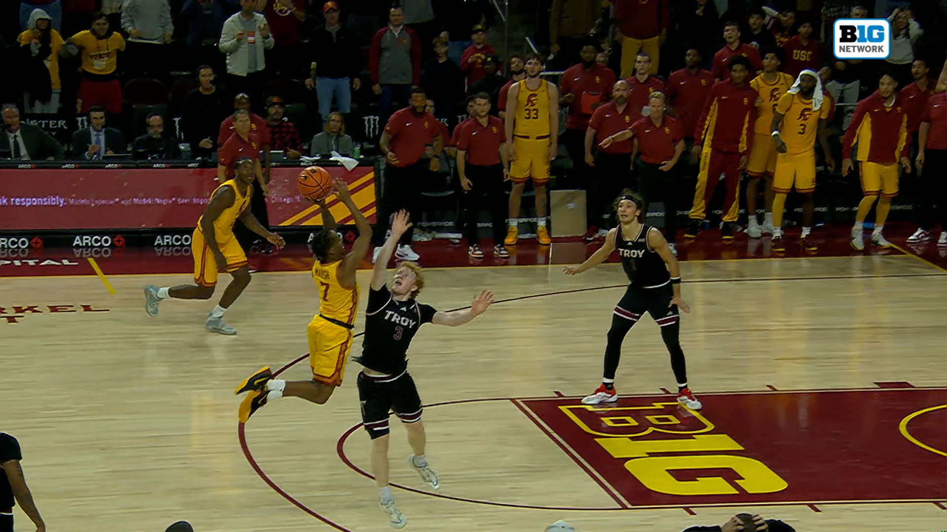 USC's Jordan Marsh buries buzzer beater in triple OT to stun Troy