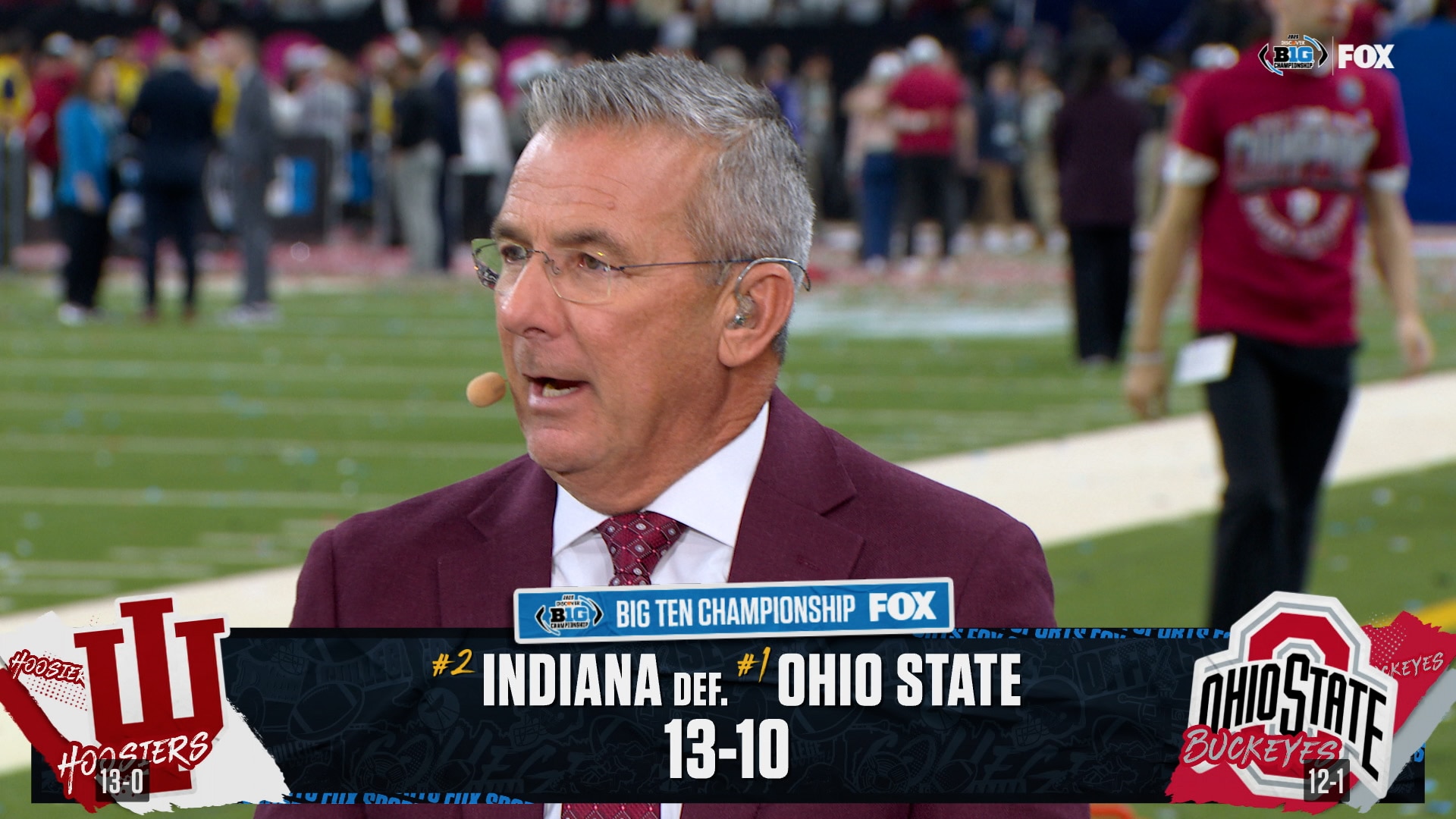 'Greatest turnaround in college football history' 👀 Urban Meyer on Indiana winning B10 Championship