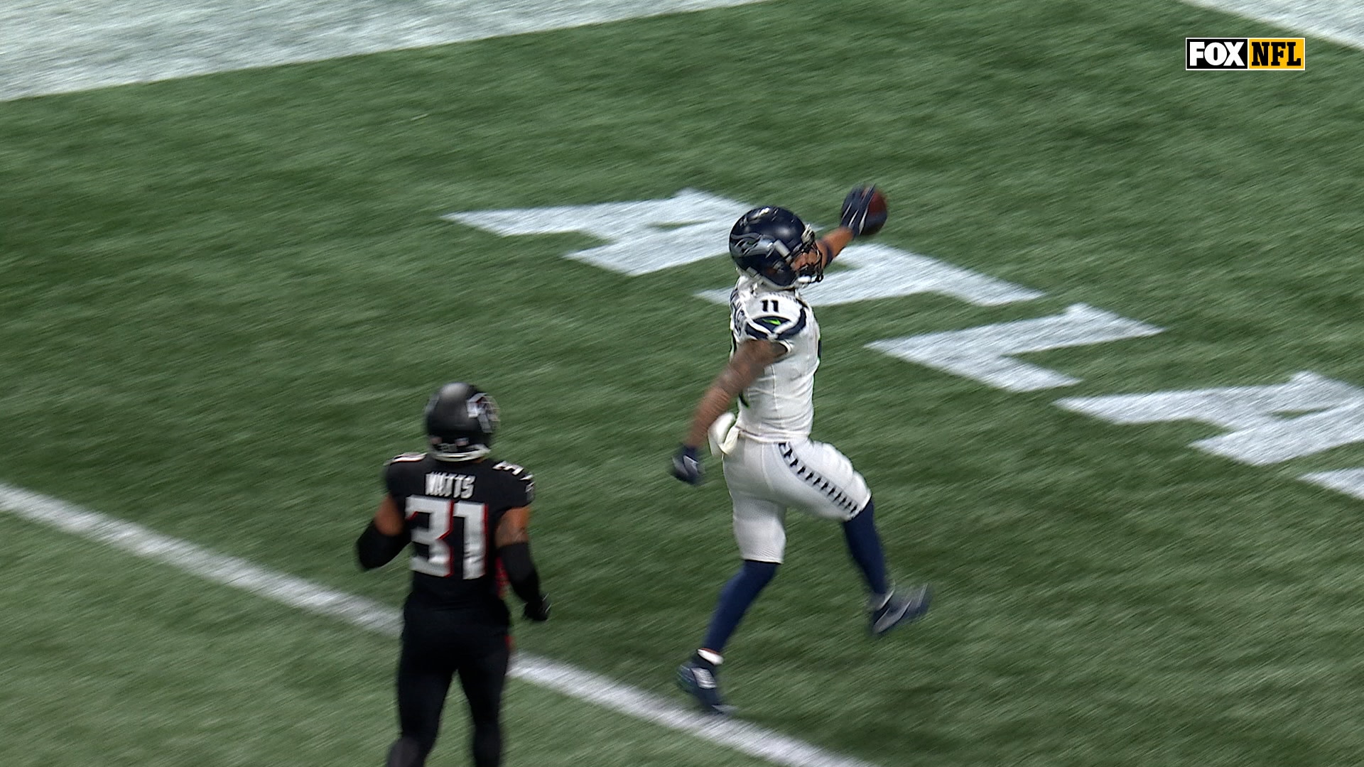 Sam Darnold finds Jaxon Smith-Njigba for 28-yard TD, extending Seahawks' lead over Falcons | NFL Highlights