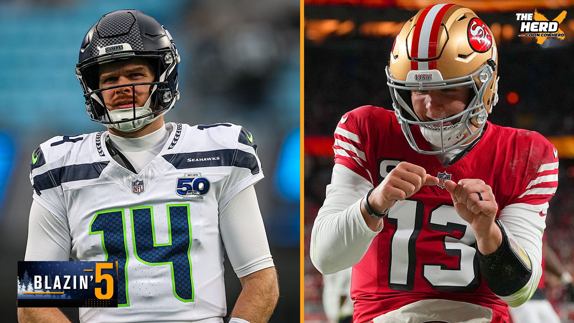 Blazin' 5 of Week 18: Seahawks favorite over 49ers for NFC West, will Steelers upset Ravens and snag AFC North? | The Herd