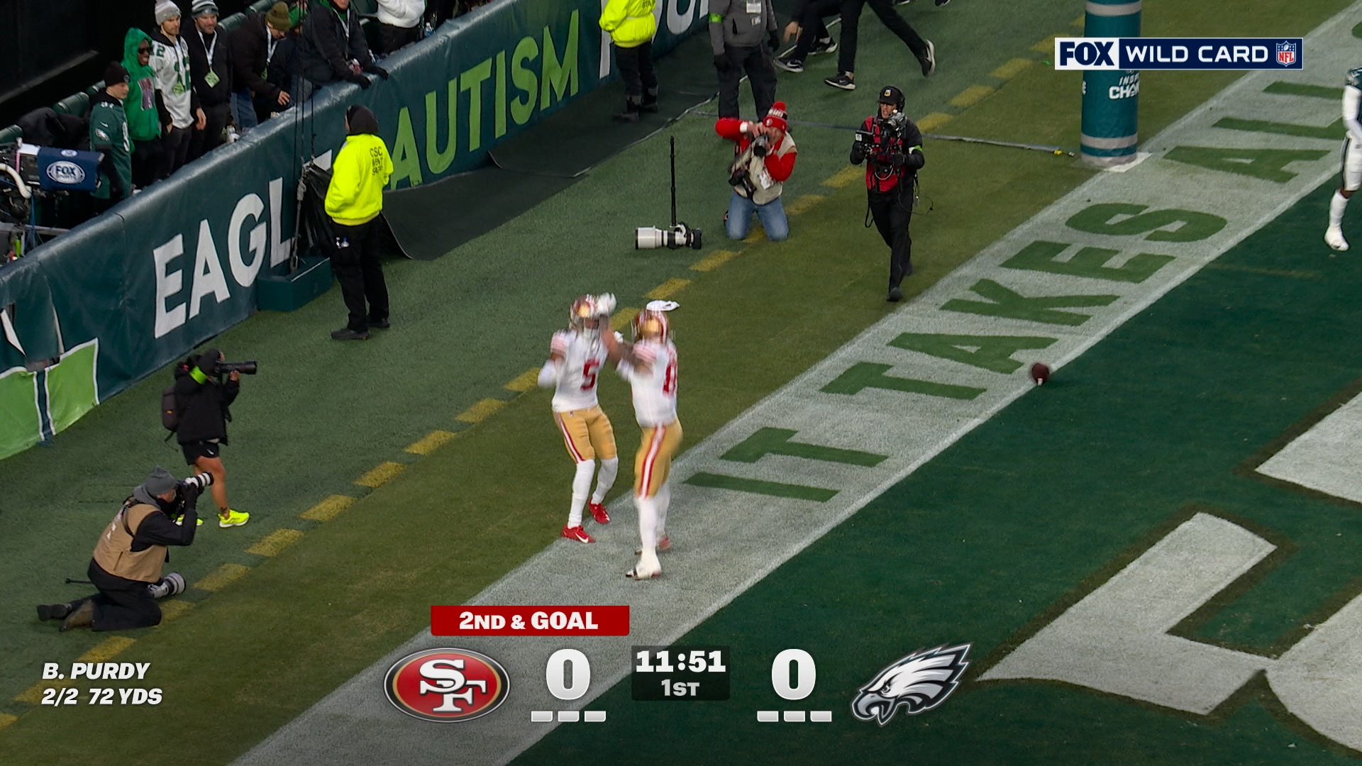 Brock Purdy finds Demarcus Robinson for two-yard TD to give 49ers the lead over Eagles | NFL Highlights