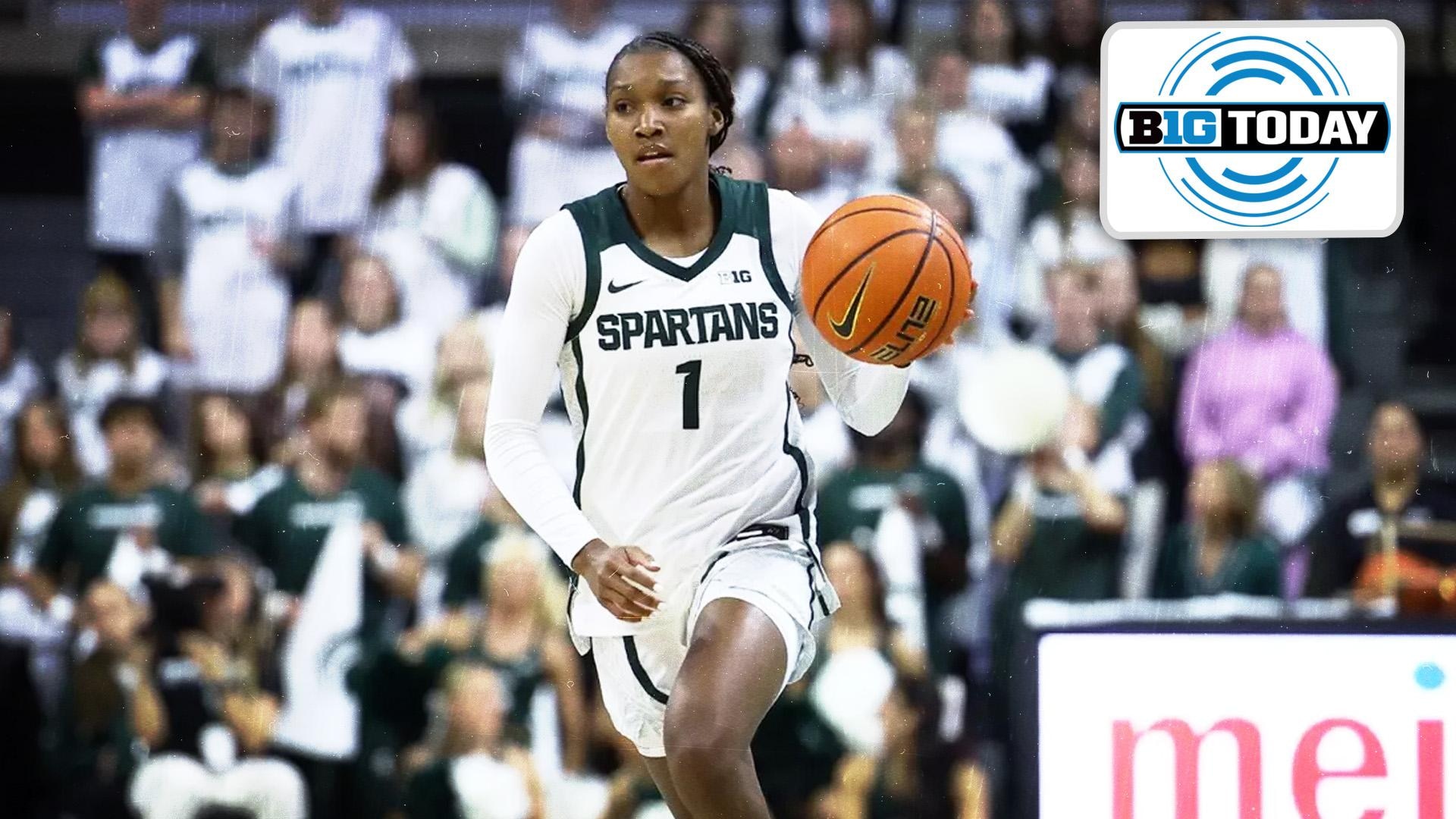 Michigan State Guard Rashunda Jones on Win over Oregon, Confidence, Chemistry & More | B1G Today