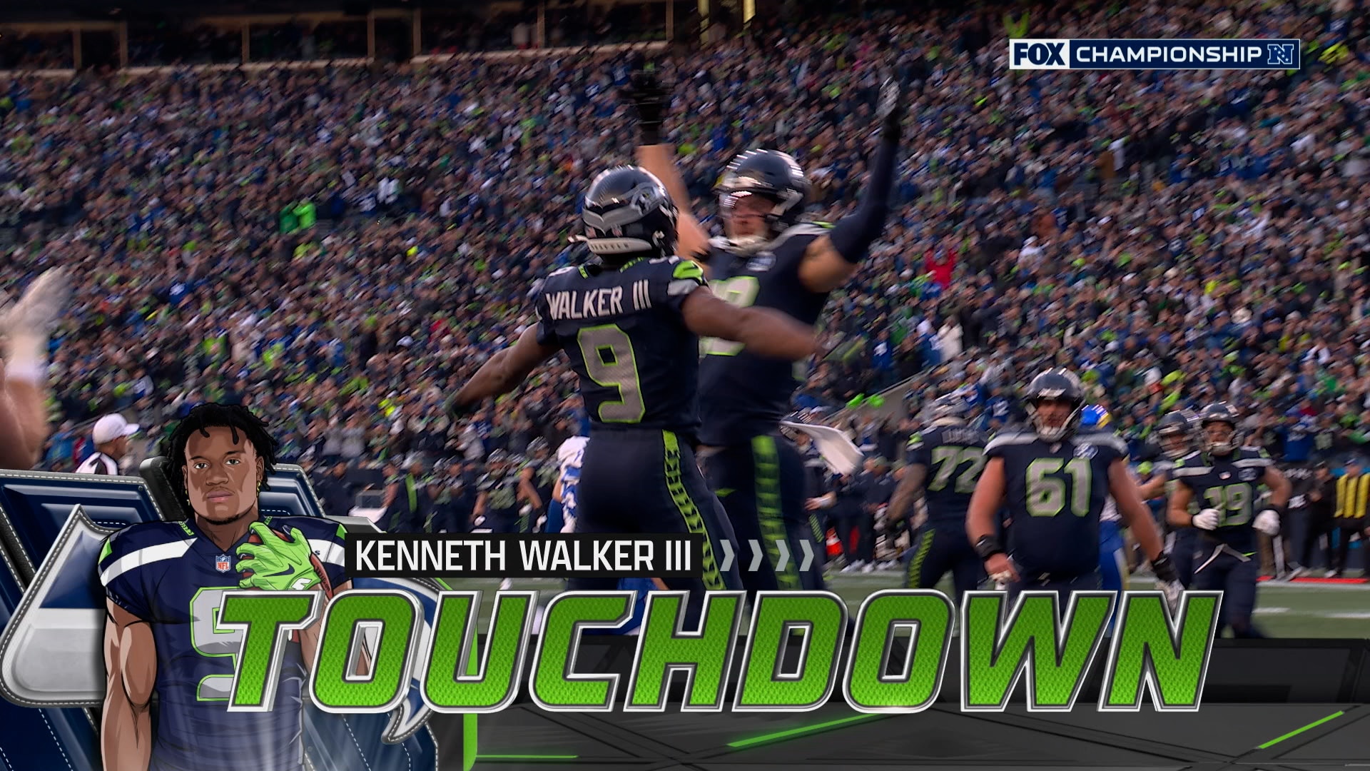 Kenneth Walker III rushes for two-yard TD, giving Seahawks an early lead over Rams | NFL Highlights