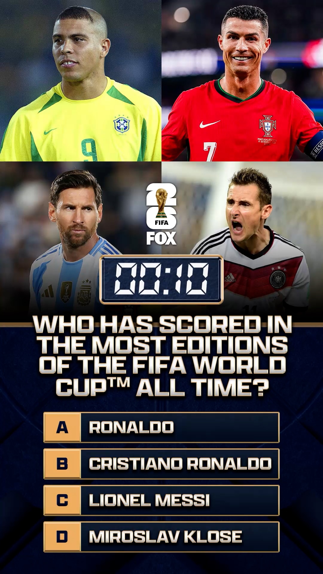 100 days to the FIFA World Cup FOX! Who has scored in the most