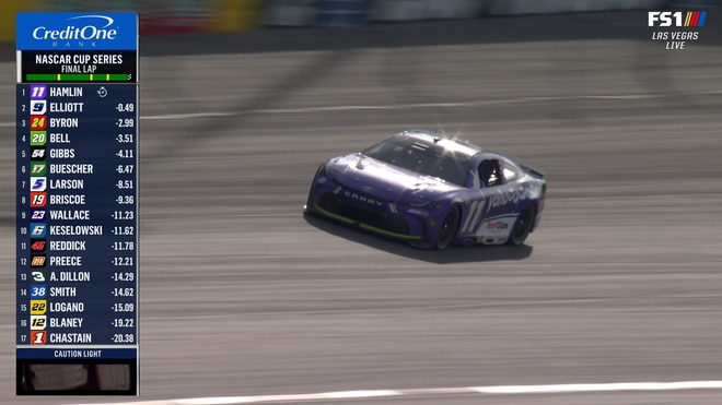 FINAL LAPS: Denny Hamlin takes checkered flag at Las Vegas, his 61st all-time win | NASCAR on FOX
