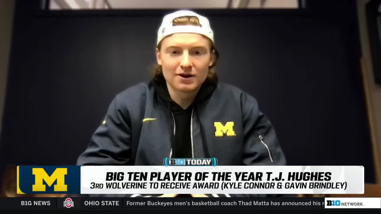 Michigan's T.J. Hughes Earns Big Ten Hockey Player of the Year Honor | B1G Today