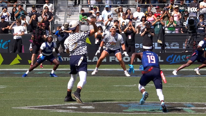 Tom Brady finds Stefon Diggs for touchdown, followed by two-point conversion to Gronk vs. Team USA