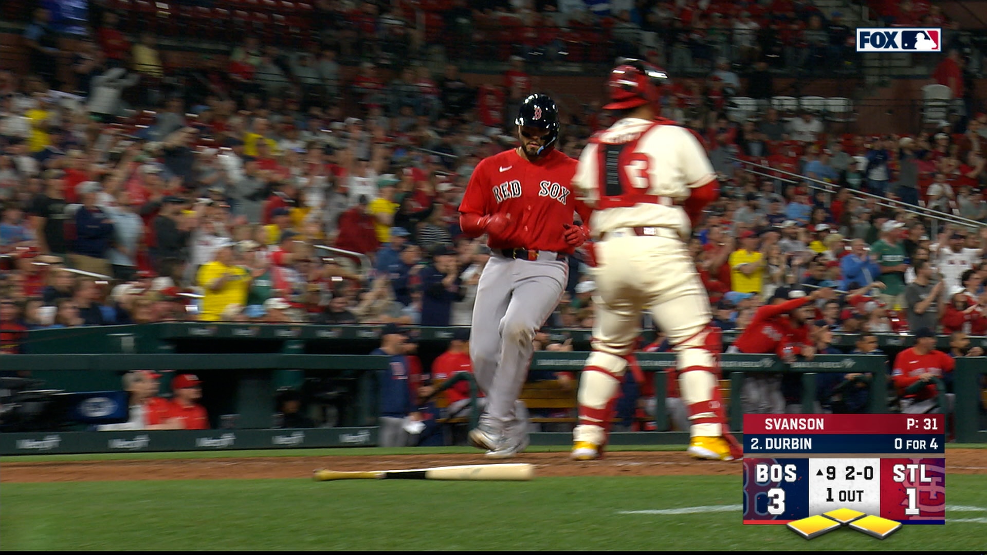 Red Sox score five runs in ninth inning to secure win over Cardinals