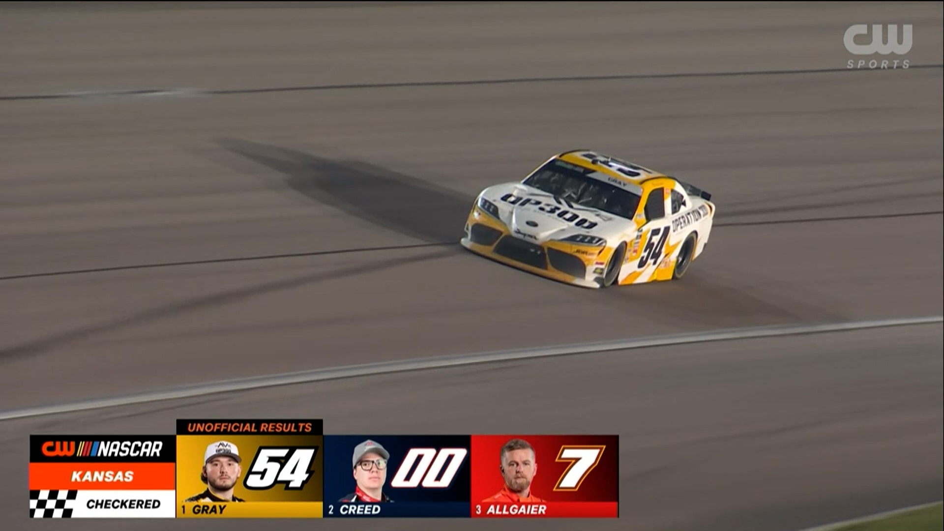 FINAL LAPS: Taylor Gray takes the checkered flag at Kansas Lottery 300
