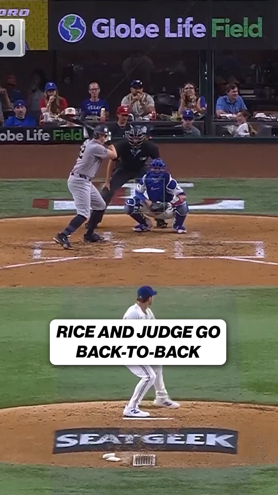 Home runs number 10 for Ben Rice and 11 for Aaron Judge! 💪