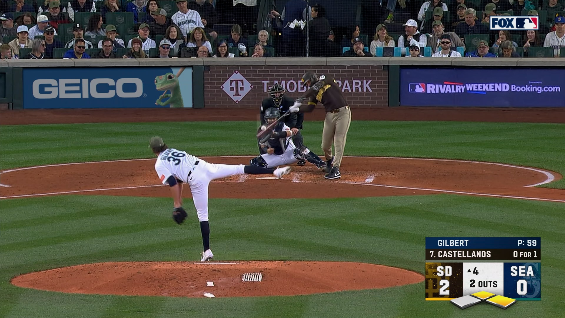 Padres' Nick Castellanos hits three-run home run, extending lead vs. Mariners