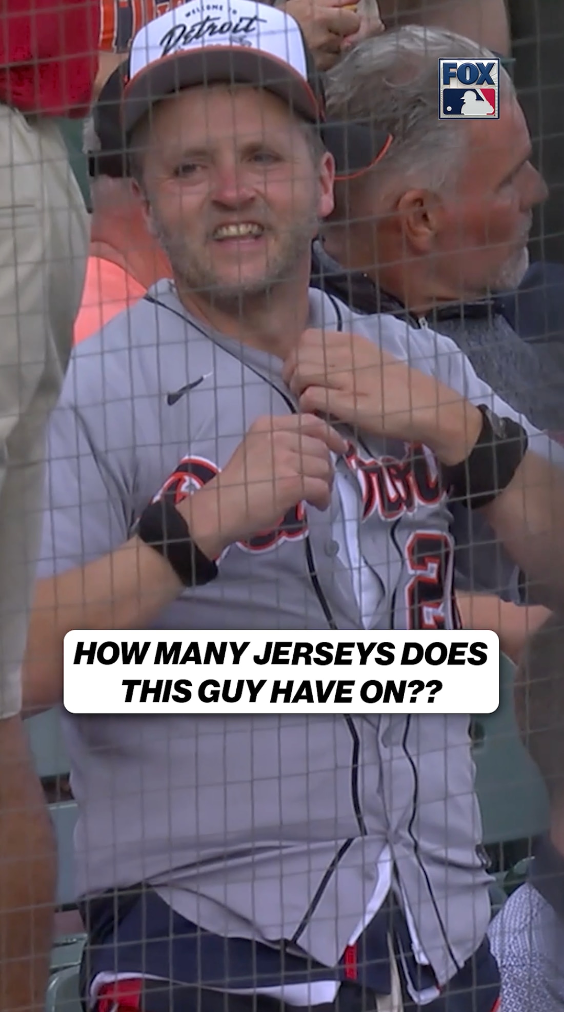 This fan wore every jersey in his closet to the game 😅