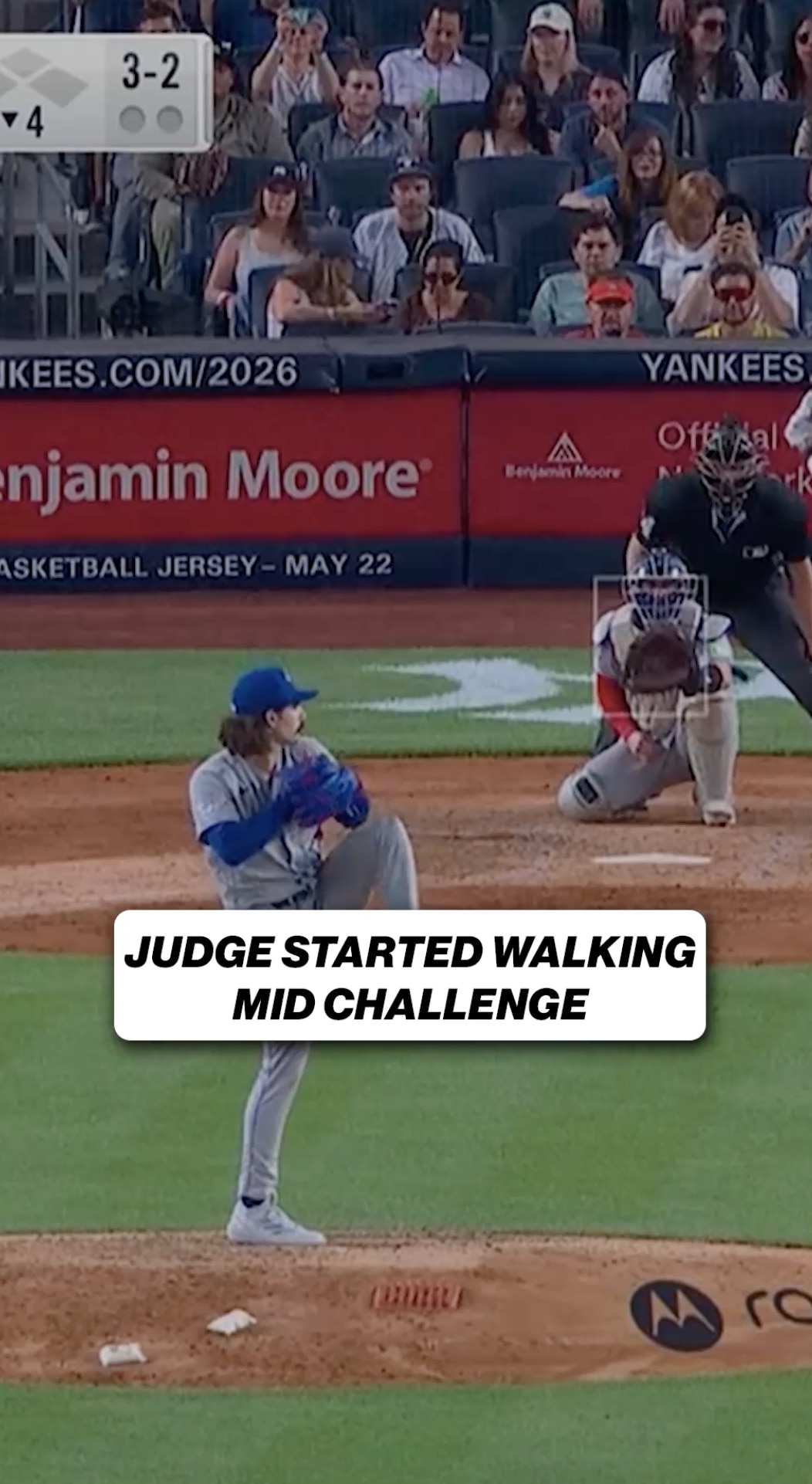 Aaron Judge knew immediately that he had a walk 😮‍💨