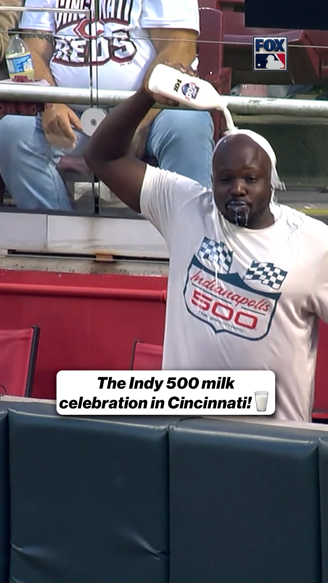 The milk celebration made its way to Cincy ahead of the Indy 500 🥛