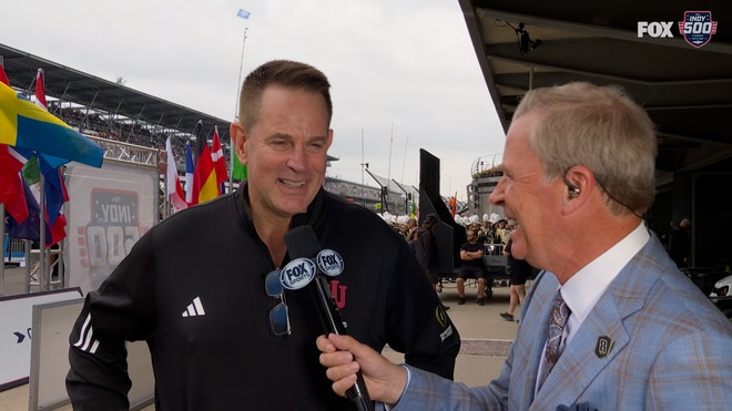 Indiana HC Curt Cignetti describes test driving INDYCAR, gives advice to drivers ahead of Indy 500 