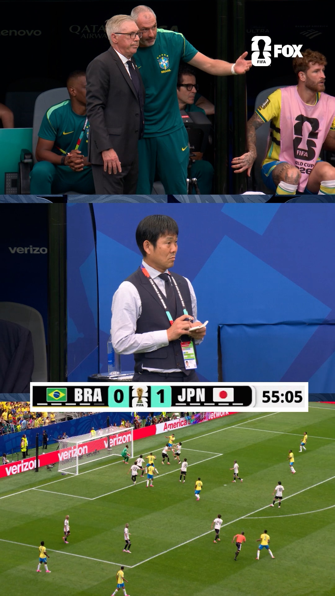 Brazil vs Japan was a journey and the managers experienced it