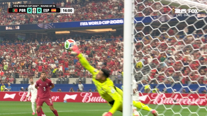 Portugal’s Diogo Costa makes two saves against Spain to keep score level | 2026 FIFA World Cup™