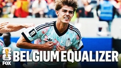 Belgium's Charles De Ketelaere scores header for equalizer vs Spain | 2026 FIFA World Cup™