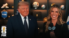 President Donald Trump speaks with Jenny Taft ahead of the 2026 FIFA World Cup™ Final
