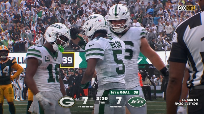 Geno Smith finds Garrett Wilson for 5-yard TD, giving Jets lead over Packers | NFL Highlights