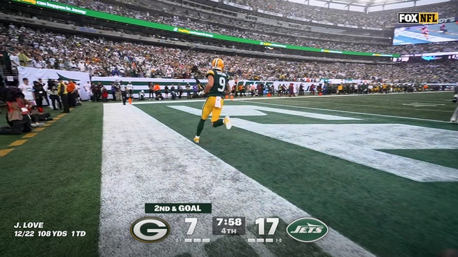Jordan Love finds Christian Watson for 3-yard TD, shrinking Packers' deficit against Jets | NFL Highlights