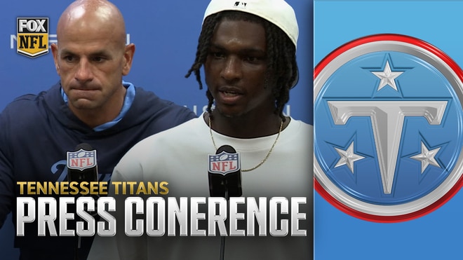 Robert Saleh, Cam Ward speak after Titans fall late to Eagles | Postgame Press Conference