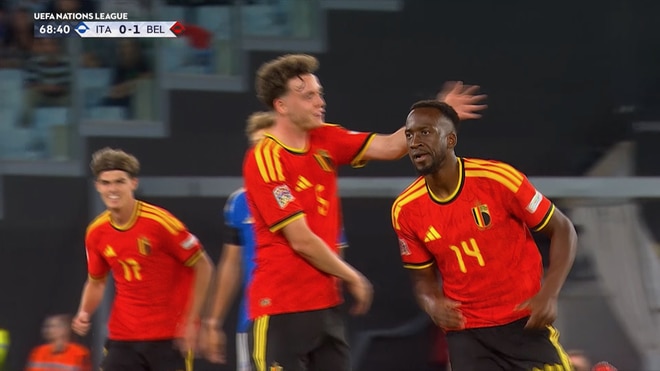 Dodi Lukébakio scores goal, extending Belgium's lead over Italy