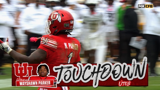 Utah's Wayshawn Parker rushes for a goal line TD to extend lead to 21 vs Iowa State