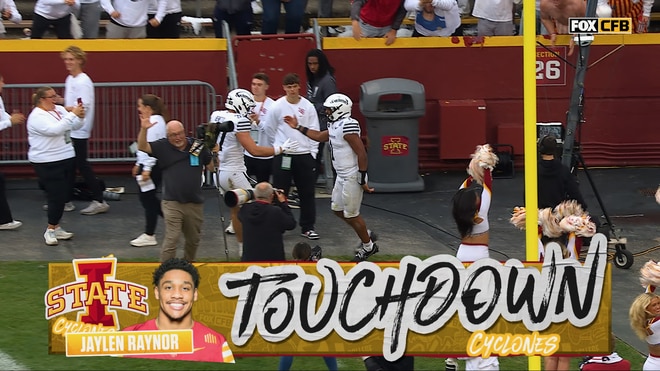 Iowa State's Jaylen Raynor rushes for an 8-yard TD to draw closer vs Utah