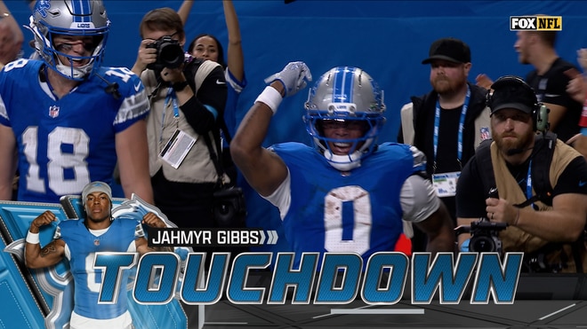 Jahmyr Gibbs scores amazing 17-yard TD to extend Lions' lead over Jets | NFL Highlights
