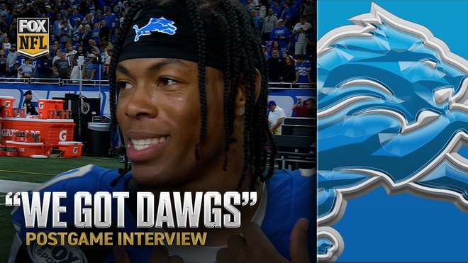 Jahmyr Gibbs After Lions’ Gritty Win Over Jets: ‘We Got Dawgs Everywhere’ | NFL on FOX