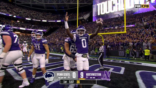 Joseph Himon II's 47-yard rush sets up Aidan Chiles' two-yard TD run, giving Northwestern lead over Penn State