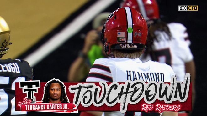 Will Hammond finds Terrence Carter Jr. for 11-yard TD, giving Texas Tech lead over Colorado