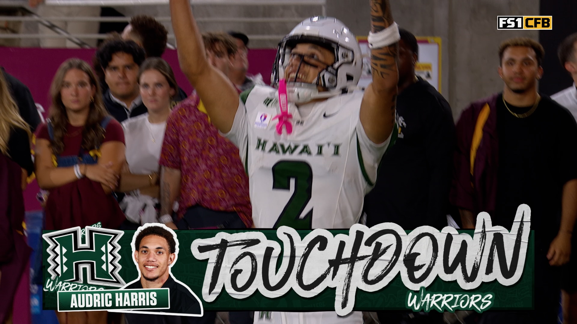 Micah Alejado connects with Audric Harris for 32-yard TD, shrinking Hawaii's deficit against Arizona State