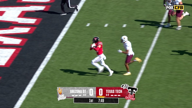 Ben Roberts snags a pick six to give Texas Tech an early lead vs Arizona State