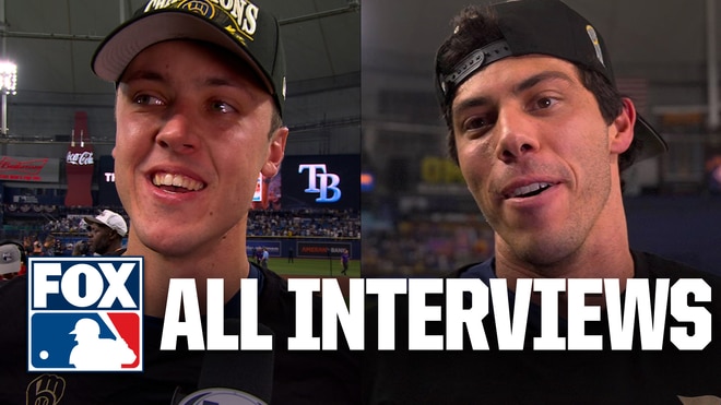 Brewers’ Jacob Misiorowski, Christian Yelich & more react to WORLD SERIES WIN in Game 5 vs Rays