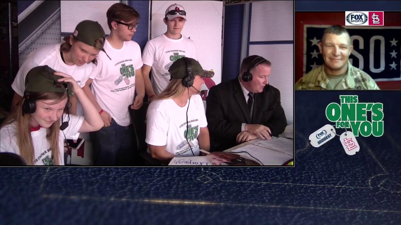 Sgt. Kevin Bronaugh visits with his family