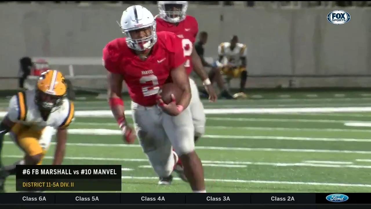 HIGHLIGHTS: FB Marshall at Manvel | High School Scoreboard Live