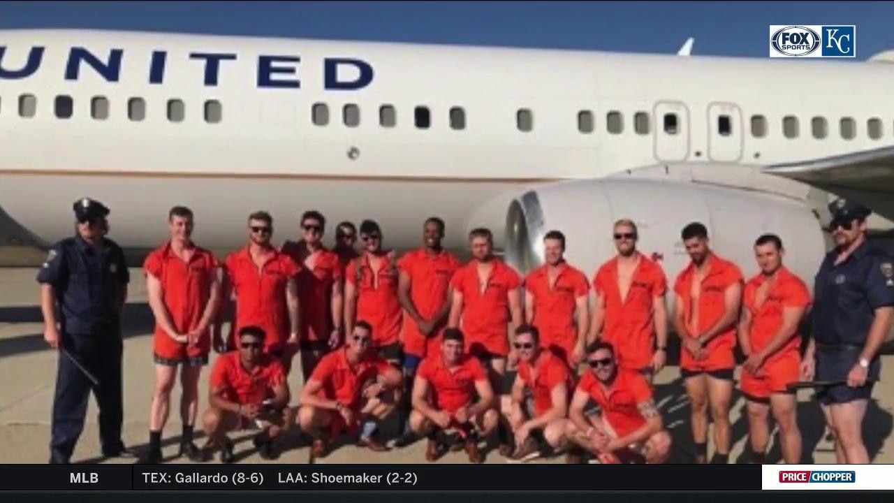Royals rookies dress up in prison attire for final road trip