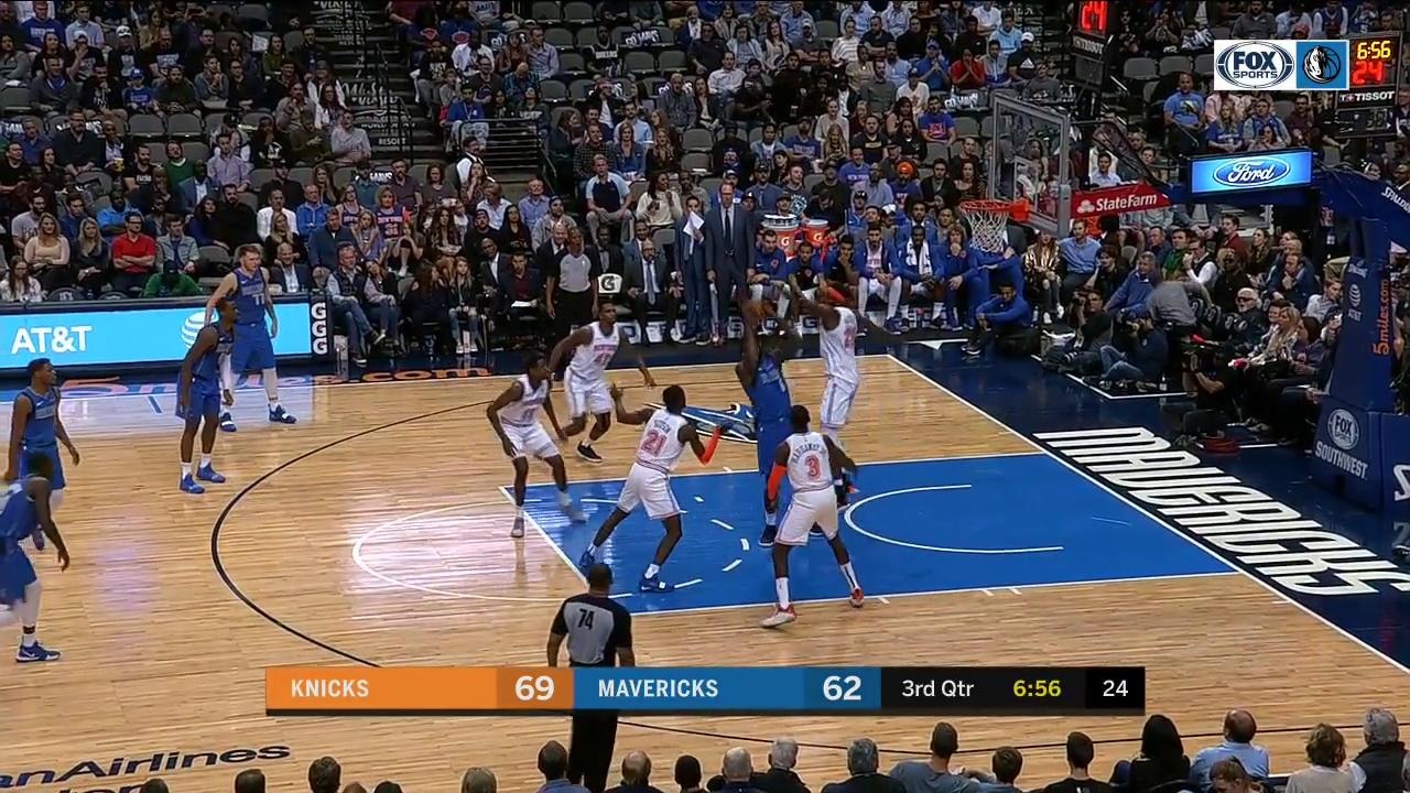 HIGHLIGHTS: Luka Doncic follows his own shot, goes back up | NY Knicks at Dallas Mavericks