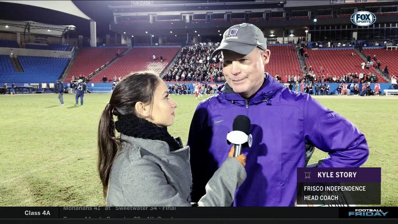 Dani Sureck with Frisco Independence head coach Kyle Story | Football Friday