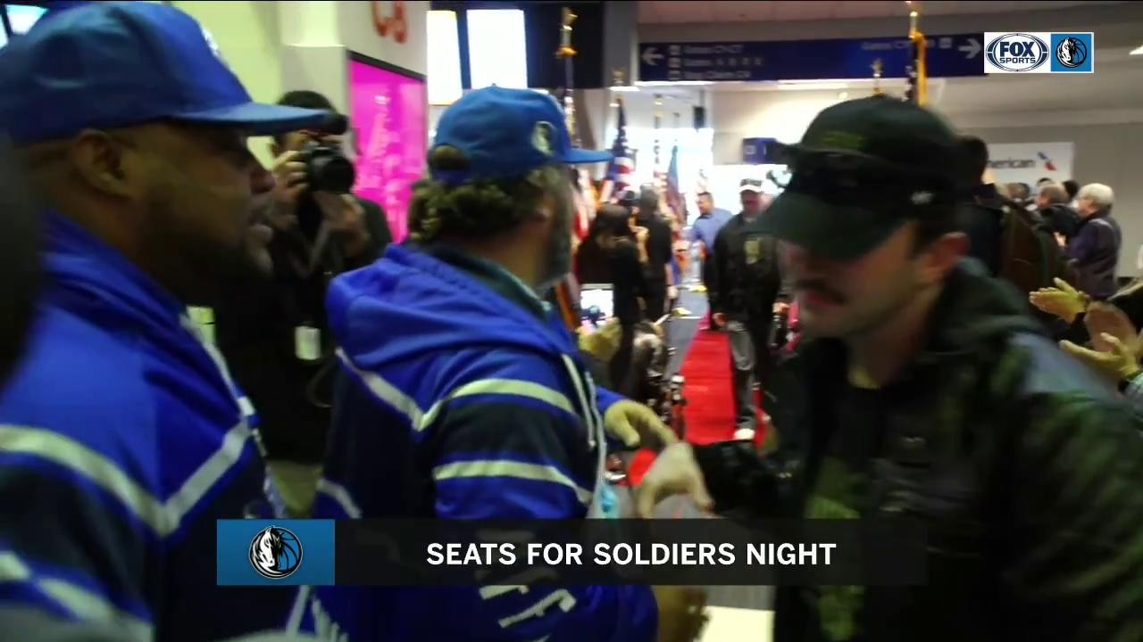 Soldiers welcomed for Seats for Soldiers Night