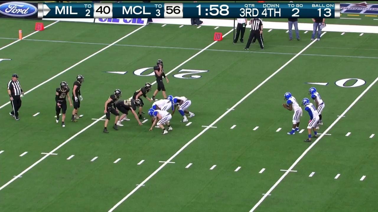 HIGHLIGHTS: Milford trails McLean 56-48 after touchdown catch | UIL Texas State Football Championships
