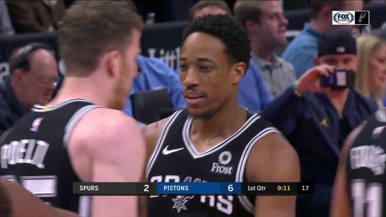 HIGHLIGHTS: DeMar DeRozan fights his way through the paint for the And-1